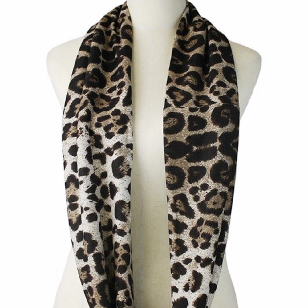 Brown Leopard Infinity Scarf - Picture 6 of 8